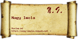 Nagy Imola névjegykártya